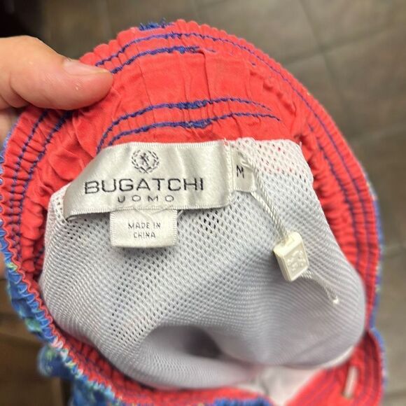 Bugatchi Uomo Men's Multi Color Floral Paisley Print Swim Board Shorts Size M - Picture 8 of 10